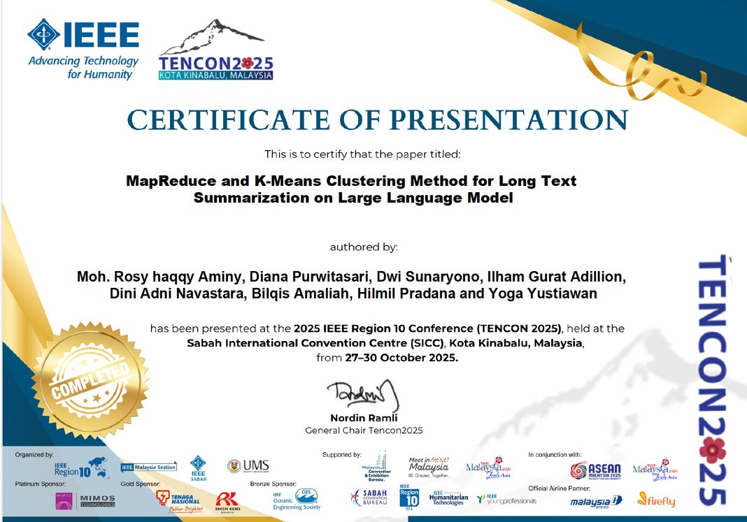 TENCON 2025 certificate of presentation