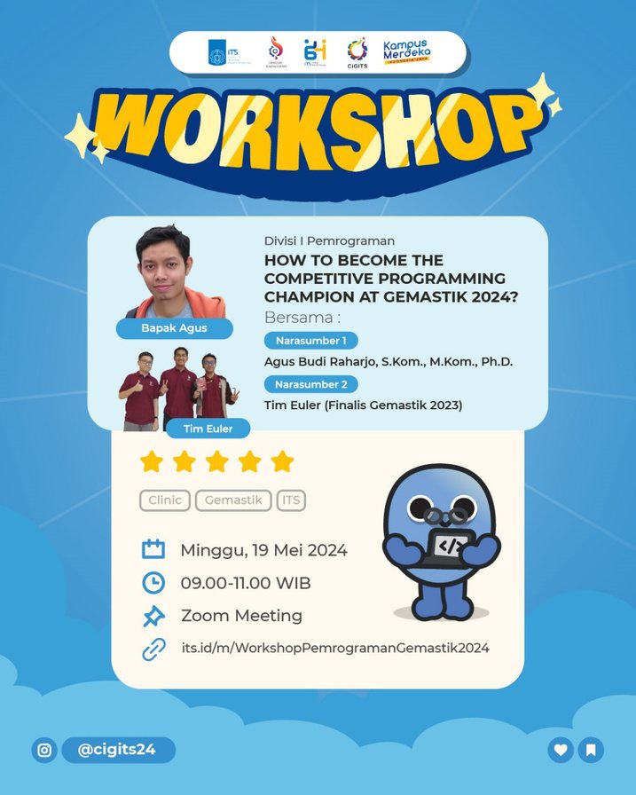 Competitive programming workshop poster